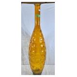 39" Gold Glass Floor Vase