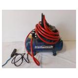 Mastercraft 3 gal air compressor with air hose -