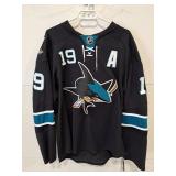 San Jose Sharks Thornton #19 Jersey. Size 56