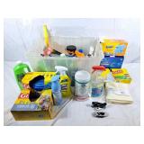 Partial cleaning supplies lot! Plastic bags,