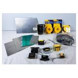 Braided cable sleeve, aluminum plates and