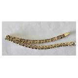 Gold Nugget 14K  gold  7.5"  Bracelet    7.4 grams