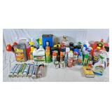 Large lot of partial oils, sprays, paints, etc