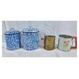 Cromwell & Androck sifters & graniteware