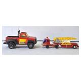 Tonka Pick Up Truck & Buddy L Fire Truck