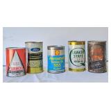 Oil Cans - Supertest, Quaker State, Shell, Ford &