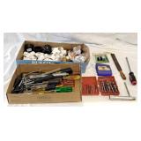 Screw drivers, fittings, drill bits, etc