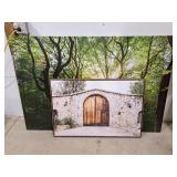 Pair of landscape prints. 37" l x 25" h & 60" l x