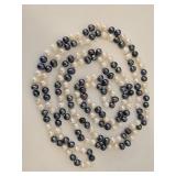 Multi Color 62" Long Freshwater string of Pearls