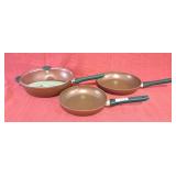 3 piece Paderno fry pan set