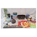 Sleep lights, candle holders, table cloths, tins,