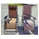 Pair of Folding lawn chairs