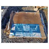 Canvas minden dinning glass top table - as is