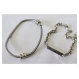 (2) Pandora 925 Sterling Silver Bracelets  signed