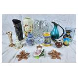 Decorator lot! Vases, candle stick holders, beer