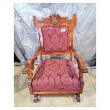 Gorgeous vintage rocking chair on castors!