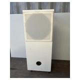 Homemade speaker on castor wheels