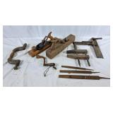 Assorted primitive tools! Planers, clamp, etc