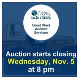 Auction begins to close Wednesday, November 5,