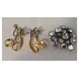 Bond Boyd Sterling Earrings and Austria Brooch