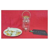 1.5 Gallon Dispenser, cheese tray, floral platter