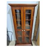 Petite wooden display cabinet