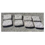 4 Chair cushion sets for outdoor seating