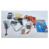 Jobmate heat gun, bostik glue gun, Duracell