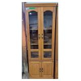 Elegant lighted glass front display cabinet