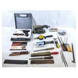 Weller soldering gun, black and Decker sander,