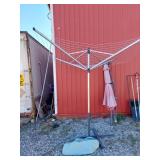 Adjustable brabantia clothesline and patio