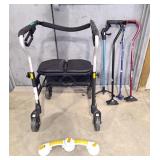 Evolution walker, 3 canes, 1 grabber, and 1
