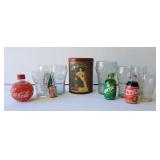 Coca Cola Glasses, Tin, Bottles. Etc.
