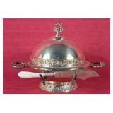 Vintage Covered Serving Dish w/Knife