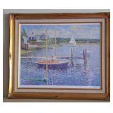 Beautiful Sail Boat Print - 24"Wx21"H