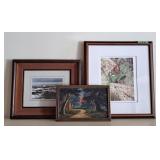 Assortneny of Prints & Paintings - Largest is