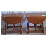Vintage Fold Down Side Tables -