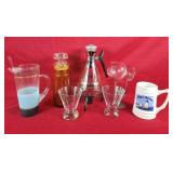 Vintage Brandy Warmer, Carafe w/Stand,