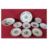 Edelstein Bowl, Copenhagrn Porcelain Bird Plates,