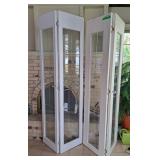 Bevelled Glass Bifold Doors - 78.5"Hx32"W &