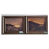 Pair of Vintage Oil Paintings - 20.5"Wx16.5"H