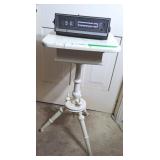 Vintage Wood Plant Stand & General Electric Flip