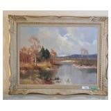 Lovely Framed Painting - 40"Wx32"H