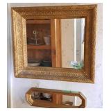Ornate Gold Framed Mirrors - 23"x20"H & 17"Wx5"