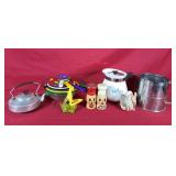 Kitchenware Lot - Strainers, Corelle Coffee Pot,
