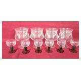 Vintage Shrimp Cocktail Servers & Small Etched