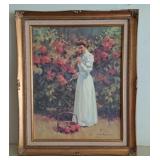 Beautiful Tom Browning Framed Painting 20"Wx24"H