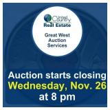 Auction begins to close Wednesday, November 26,