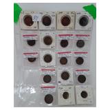 16 Canada Large Pennies and 2 Canada Small