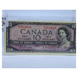 1954 Canada Ten Dollar Bill with Very Nice Color